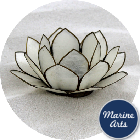 8569 - Capiz Lotus Flower - Natural White 100mm